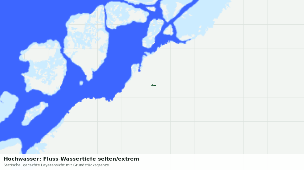 Statische Kartenansicht: Hochwasser: Fluss-Wassertiefe selten/extrem