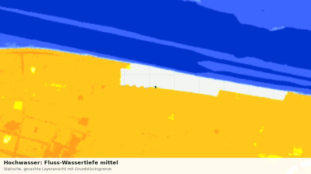 Statische Kartenansicht: Hochwasser: Fluss-Wassertiefe mittel
