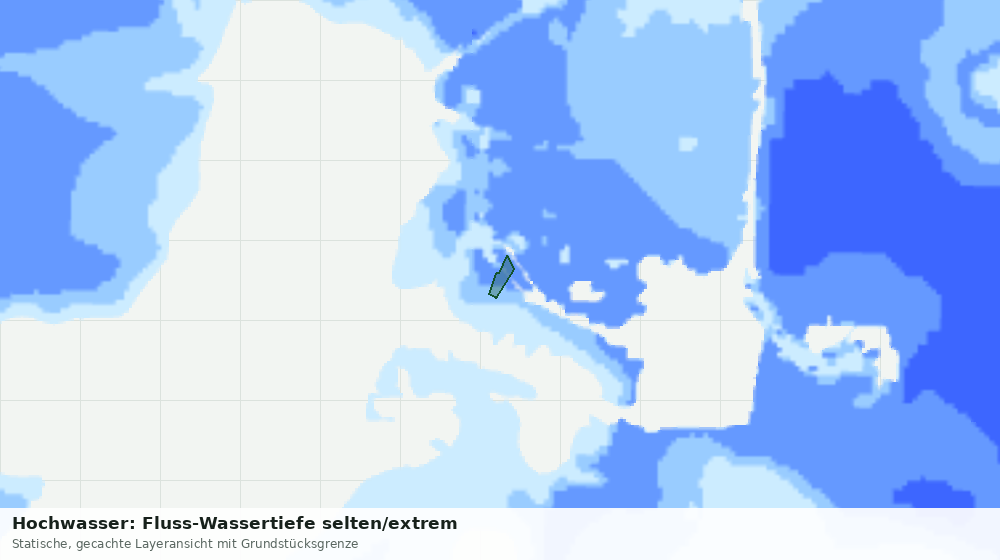 Statische Kartenansicht: Hochwasser: Fluss-Wassertiefe selten/extrem