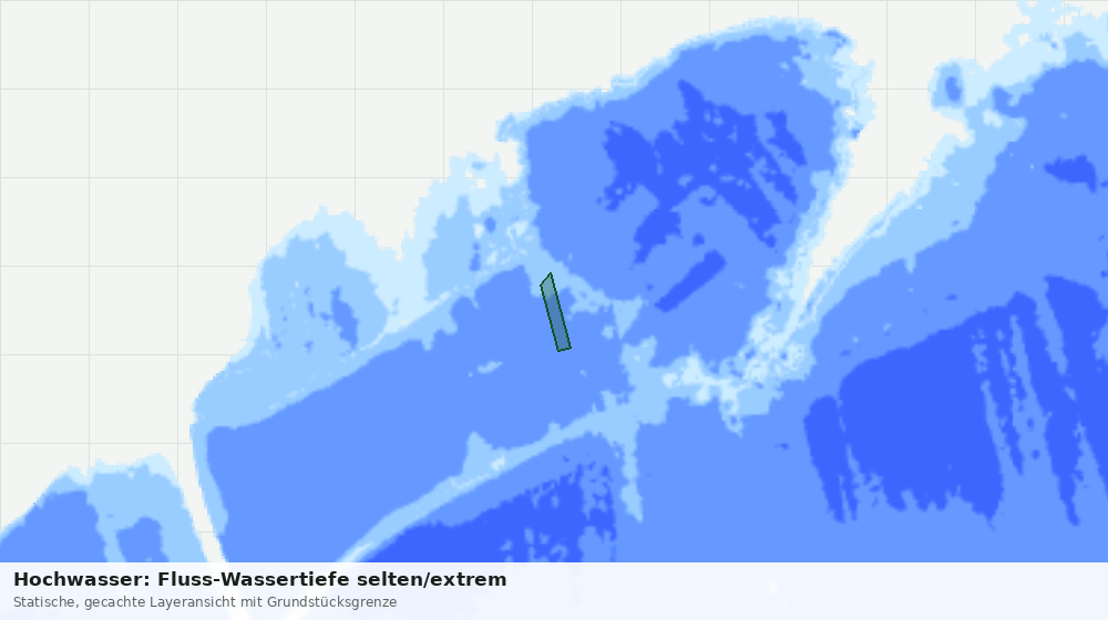 Statische Kartenansicht: Hochwasser: Fluss-Wassertiefe selten/extrem