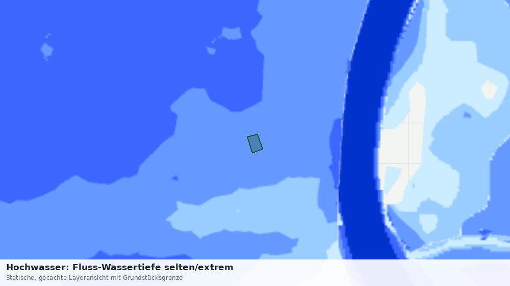Statische Kartenansicht: Hochwasser: Fluss-Wassertiefe selten/extrem