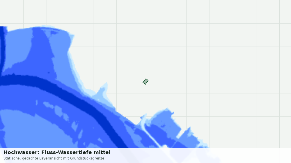 Statische Kartenansicht: Hochwasser: Fluss-Wassertiefe mittel