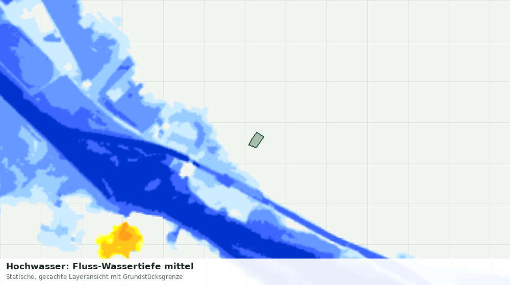 Statische Kartenansicht: Hochwasser: Fluss-Wassertiefe mittel