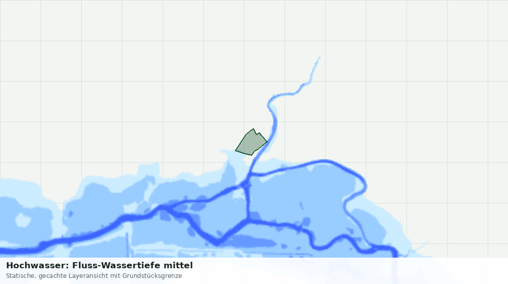 Statische Kartenansicht: Hochwasser: Fluss-Wassertiefe mittel