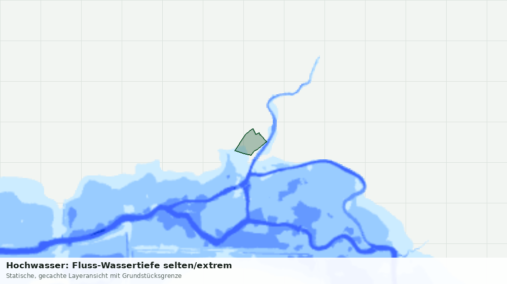 Statische Kartenansicht: Hochwasser: Fluss-Wassertiefe selten/extrem