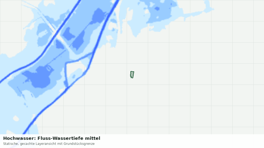 Statische Kartenansicht: Hochwasser: Fluss-Wassertiefe mittel