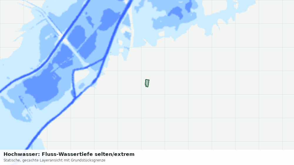 Statische Kartenansicht: Hochwasser: Fluss-Wassertiefe selten/extrem