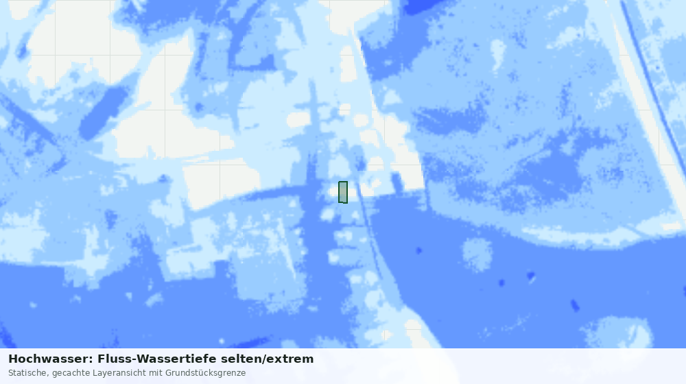 Statische Kartenansicht: Hochwasser: Fluss-Wassertiefe selten/extrem
