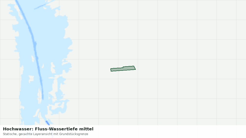 Statische Kartenansicht: Hochwasser: Fluss-Wassertiefe mittel