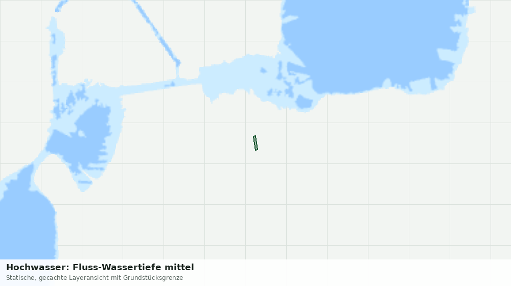 Statische Kartenansicht: Hochwasser: Fluss-Wassertiefe mittel