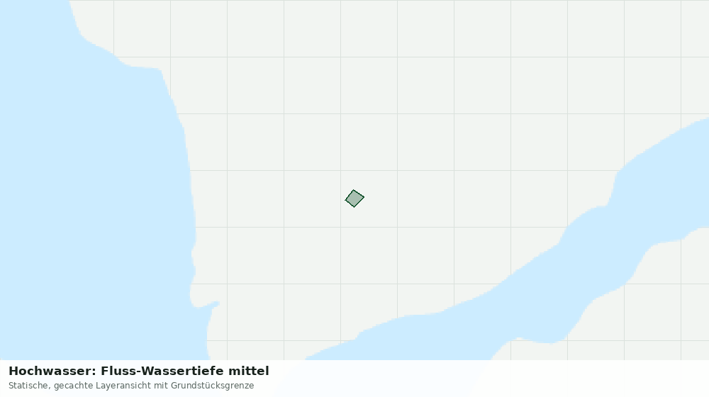 Statische Kartenansicht: Hochwasser: Fluss-Wassertiefe mittel