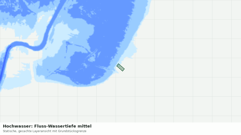 Statische Kartenansicht: Hochwasser: Fluss-Wassertiefe mittel
