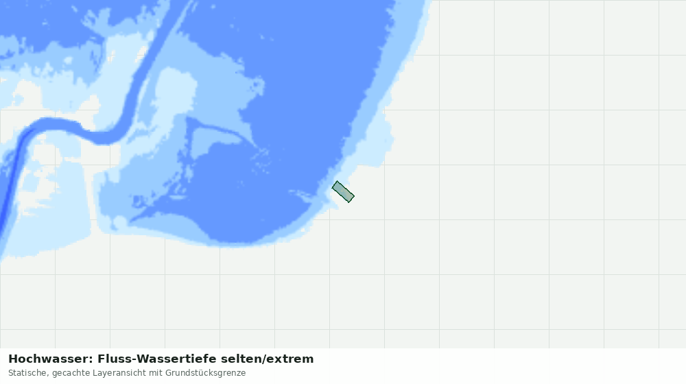 Statische Kartenansicht: Hochwasser: Fluss-Wassertiefe selten/extrem