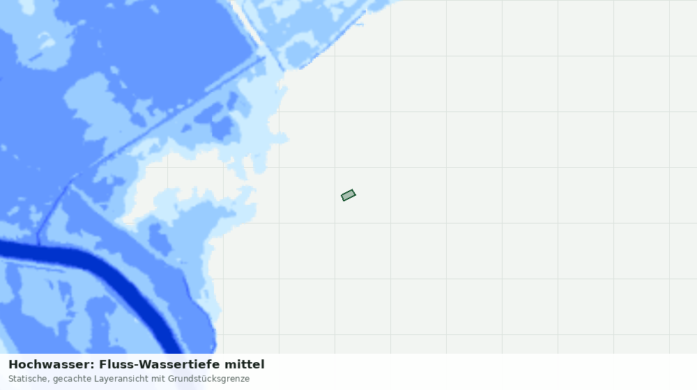 Statische Kartenansicht: Hochwasser: Fluss-Wassertiefe mittel