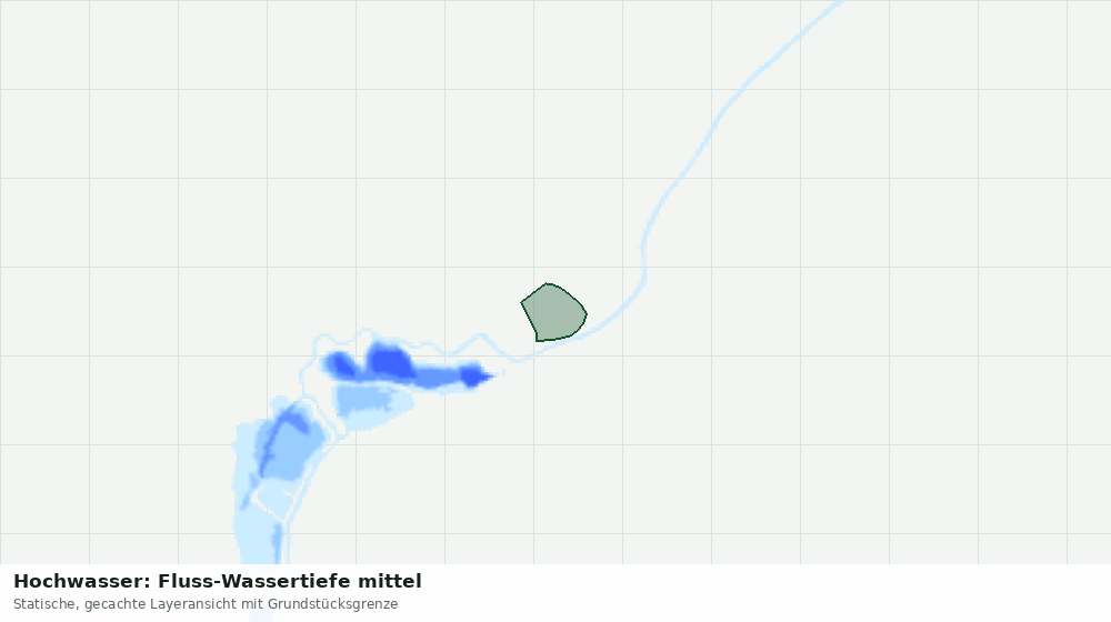 Statische Kartenansicht: Hochwasser: Fluss-Wassertiefe mittel