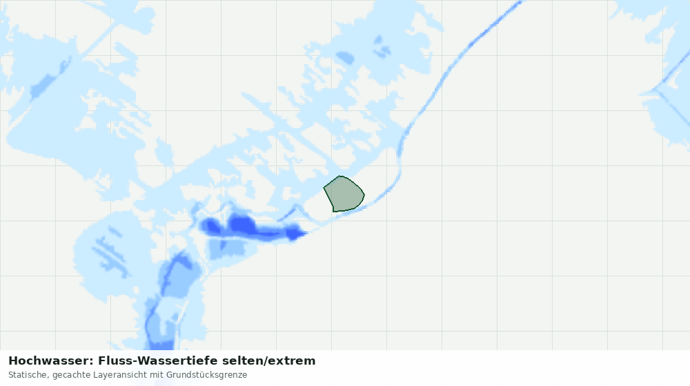 Statische Kartenansicht: Hochwasser: Fluss-Wassertiefe selten/extrem