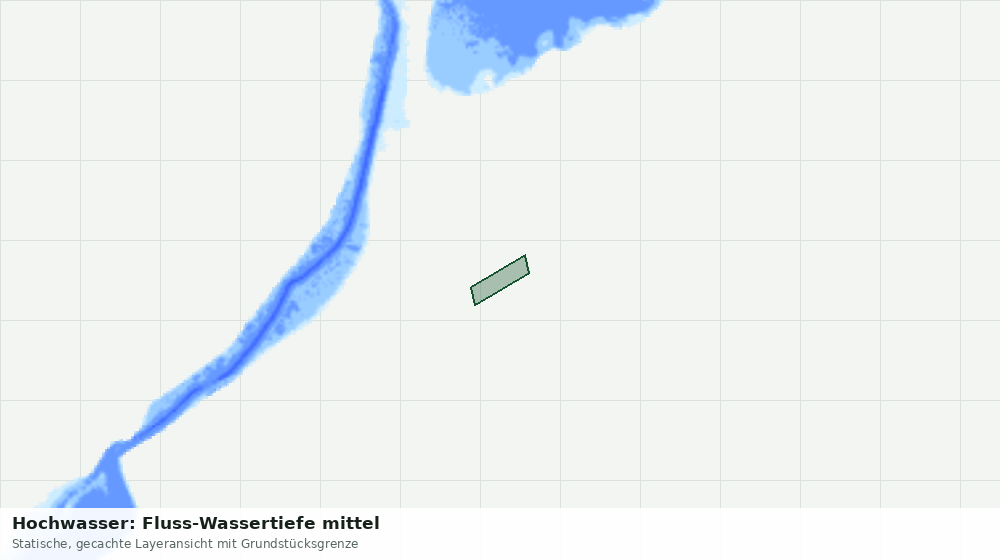 Statische Kartenansicht: Hochwasser: Fluss-Wassertiefe mittel