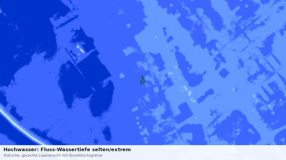 Statische Kartenansicht: Hochwasser: Fluss-Wassertiefe selten/extrem