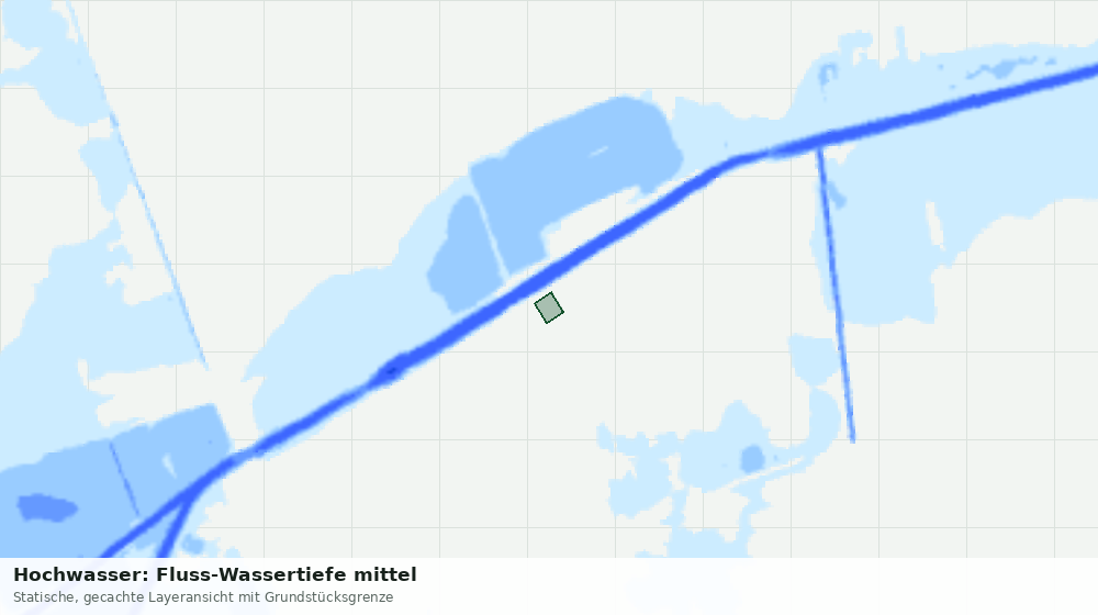 Statische Kartenansicht: Hochwasser: Fluss-Wassertiefe mittel