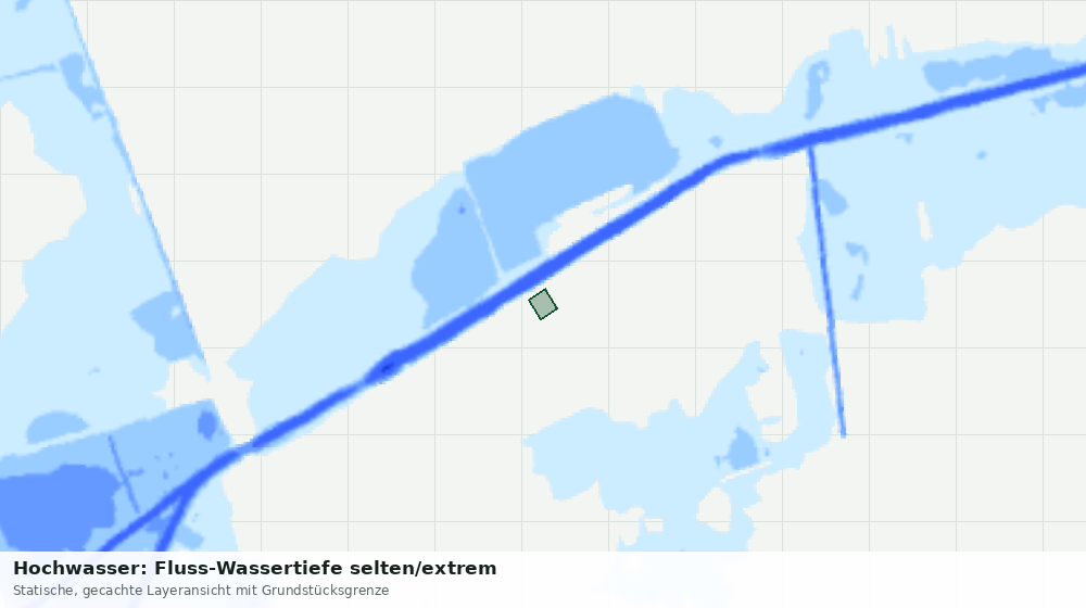 Statische Kartenansicht: Hochwasser: Fluss-Wassertiefe selten/extrem