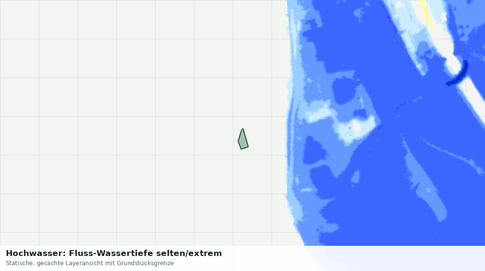 Statische Kartenansicht: Hochwasser: Fluss-Wassertiefe selten/extrem