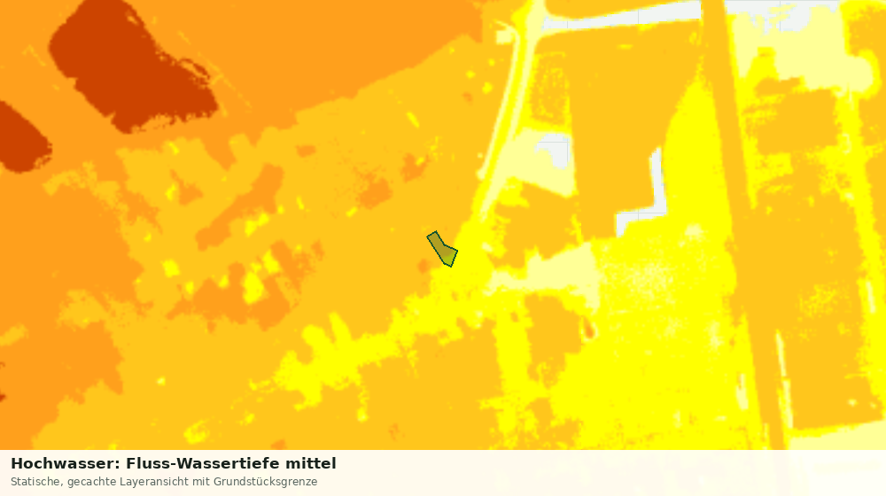 Statische Kartenansicht: Hochwasser: Fluss-Wassertiefe mittel