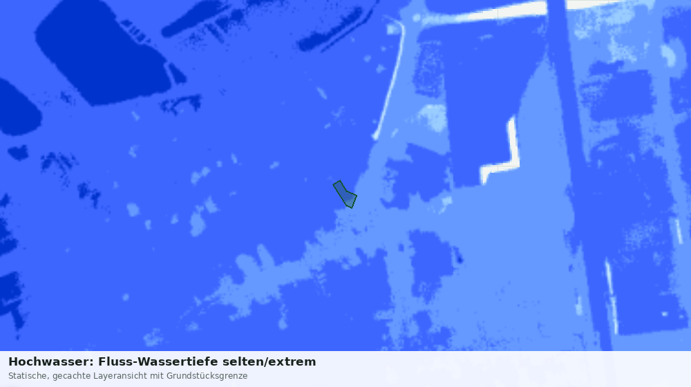 Statische Kartenansicht: Hochwasser: Fluss-Wassertiefe selten/extrem