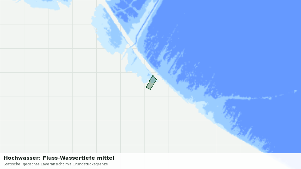 Statische Kartenansicht: Hochwasser: Fluss-Wassertiefe mittel
