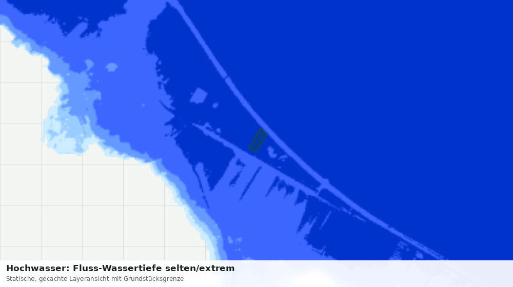 Statische Kartenansicht: Hochwasser: Fluss-Wassertiefe selten/extrem