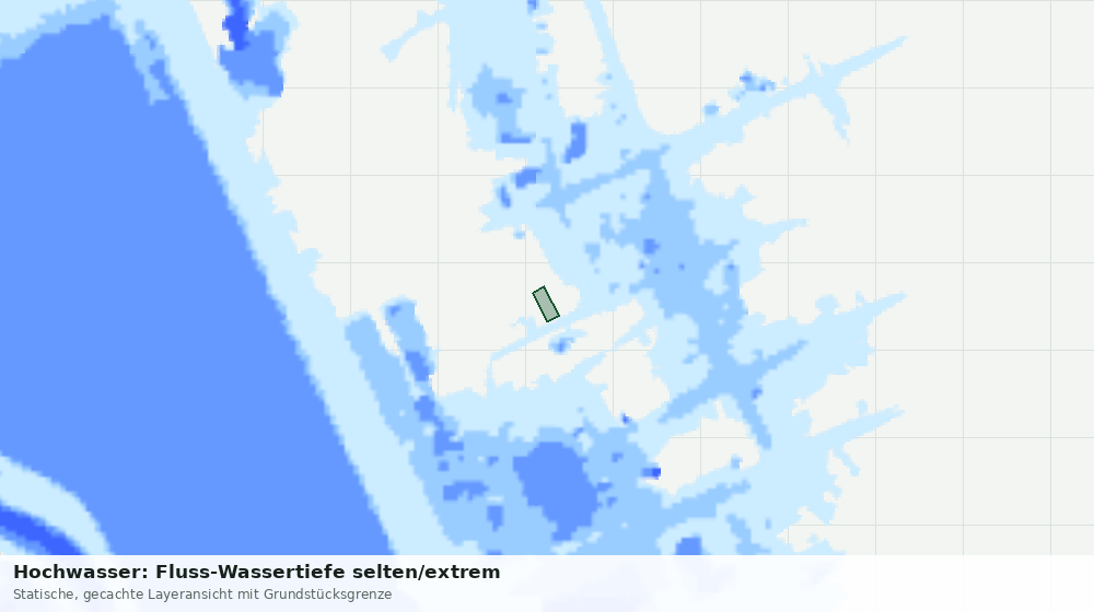 Statische Kartenansicht: Hochwasser: Fluss-Wassertiefe selten/extrem