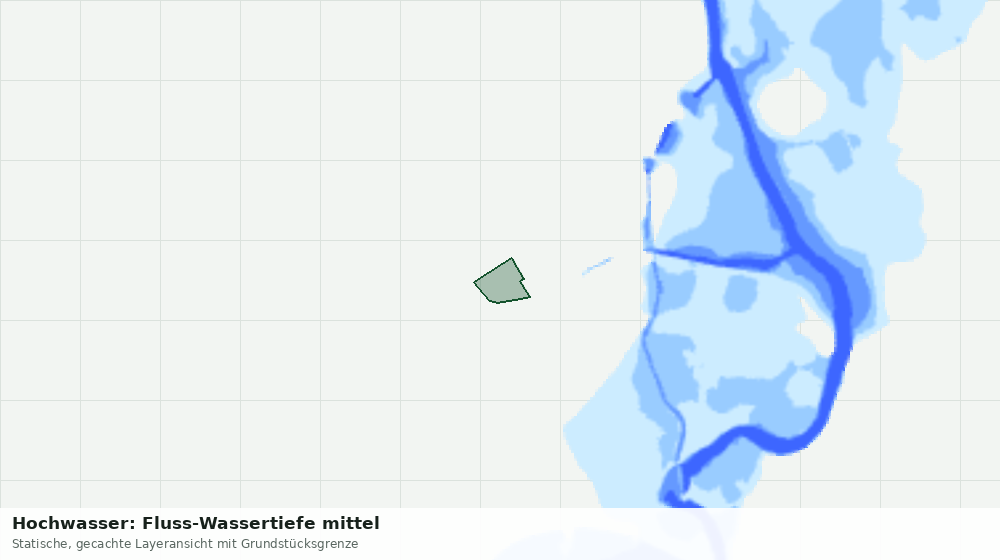 Statische Kartenansicht: Hochwasser: Fluss-Wassertiefe mittel