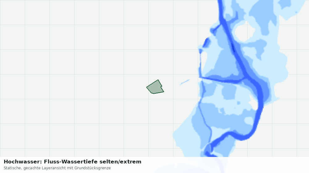 Statische Kartenansicht: Hochwasser: Fluss-Wassertiefe selten/extrem