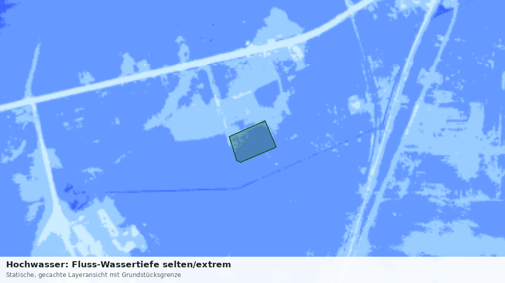Statische Kartenansicht: Hochwasser: Fluss-Wassertiefe selten/extrem