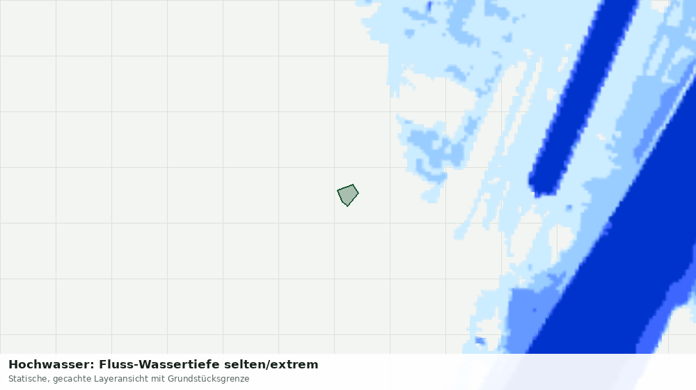 Statische Kartenansicht: Hochwasser: Fluss-Wassertiefe selten/extrem