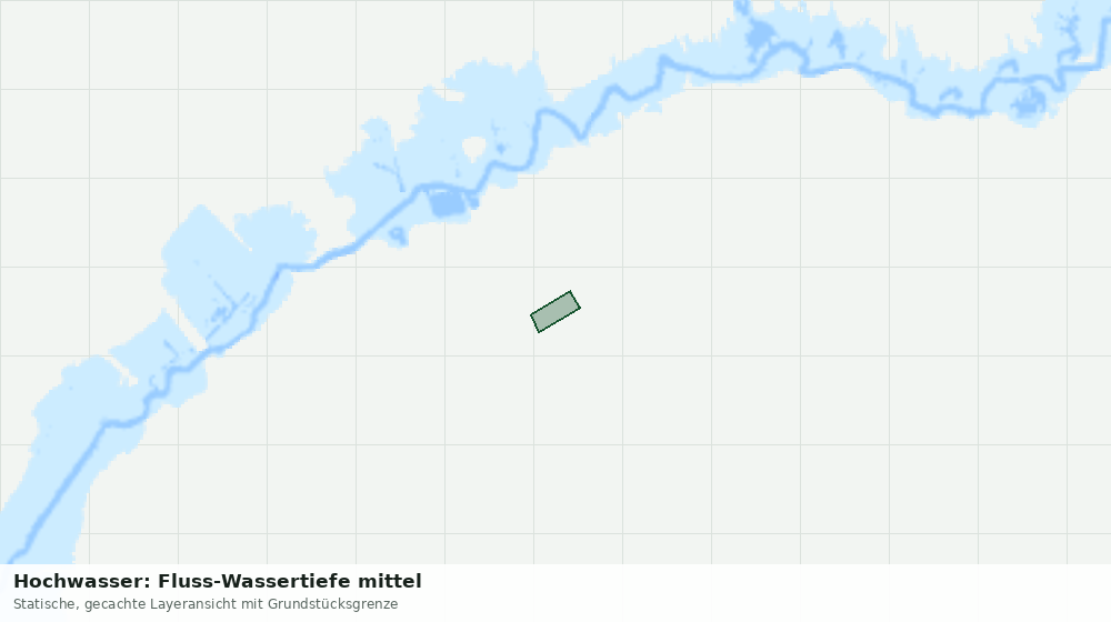 Statische Kartenansicht: Hochwasser: Fluss-Wassertiefe mittel