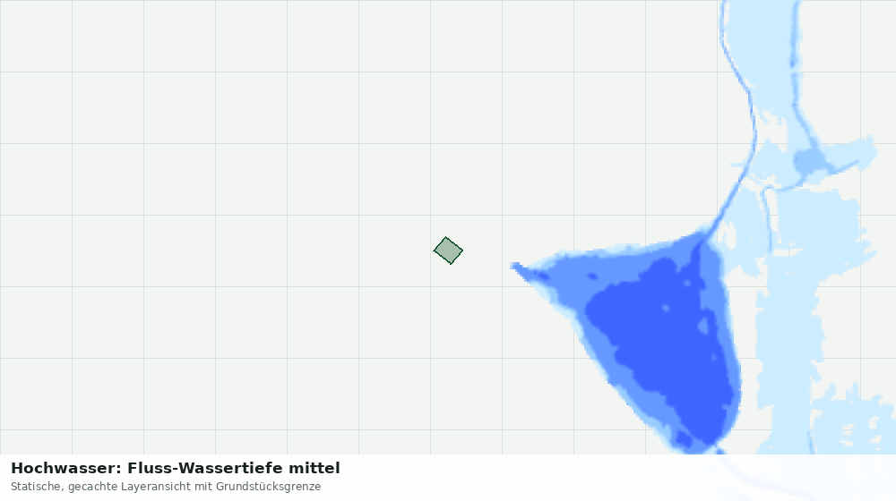 Statische Kartenansicht: Hochwasser: Fluss-Wassertiefe mittel