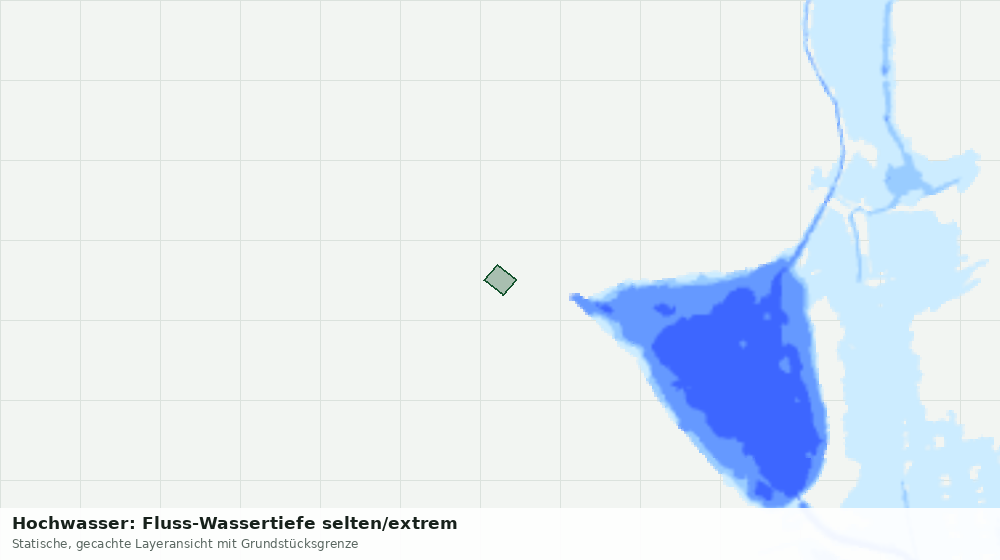 Statische Kartenansicht: Hochwasser: Fluss-Wassertiefe selten/extrem
