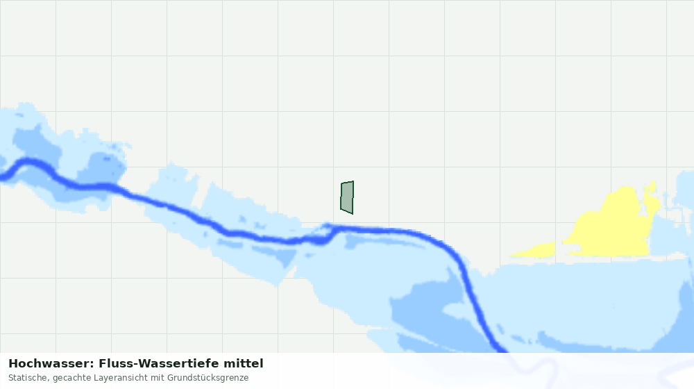 Statische Kartenansicht: Hochwasser: Fluss-Wassertiefe mittel