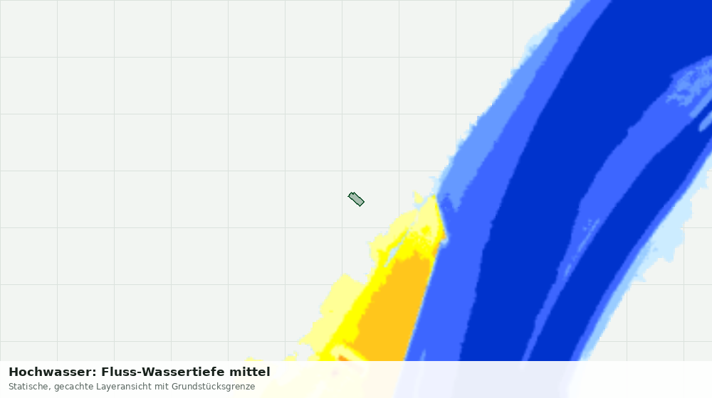 Statische Kartenansicht: Hochwasser: Fluss-Wassertiefe mittel