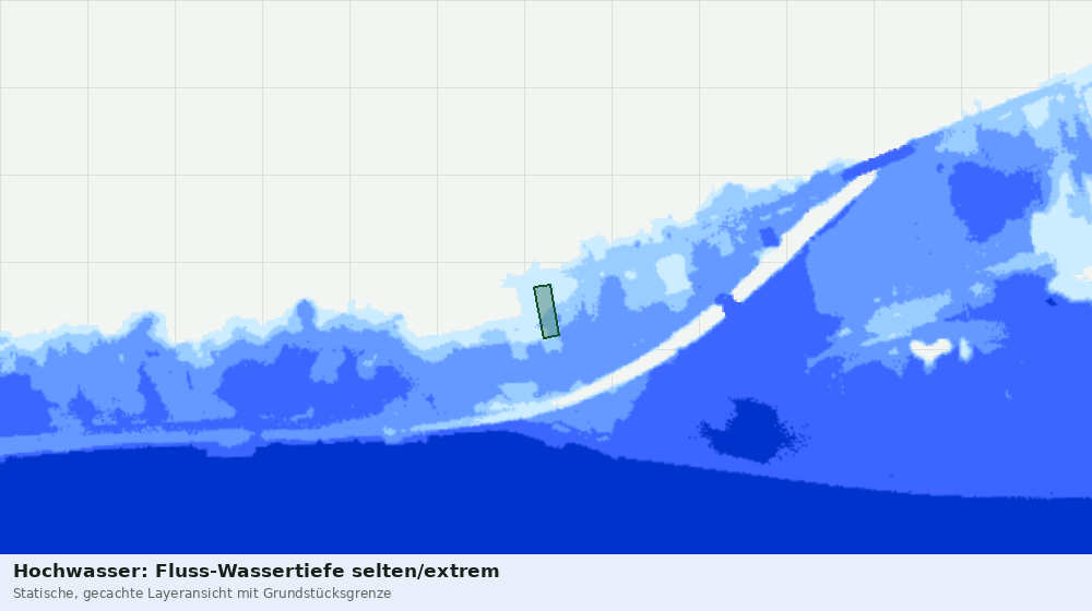 Statische Kartenansicht: Hochwasser: Fluss-Wassertiefe selten/extrem