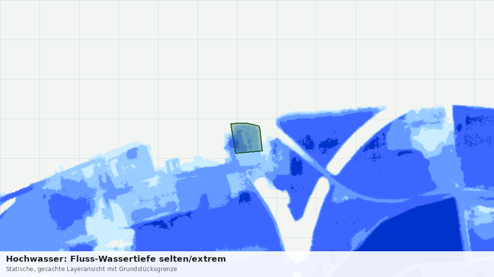 Statische Kartenansicht: Hochwasser: Fluss-Wassertiefe selten/extrem