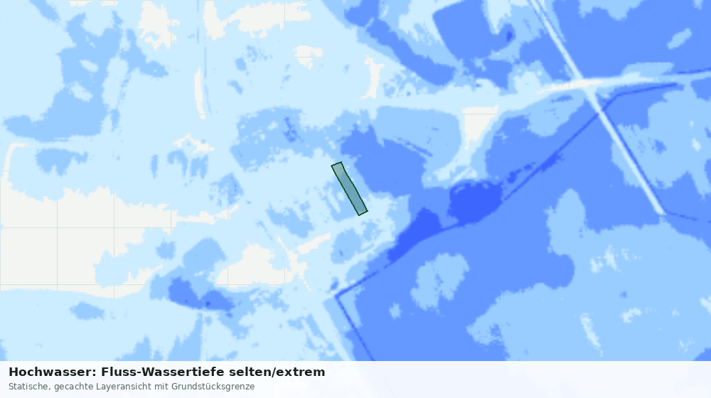 Statische Kartenansicht: Hochwasser: Fluss-Wassertiefe selten/extrem