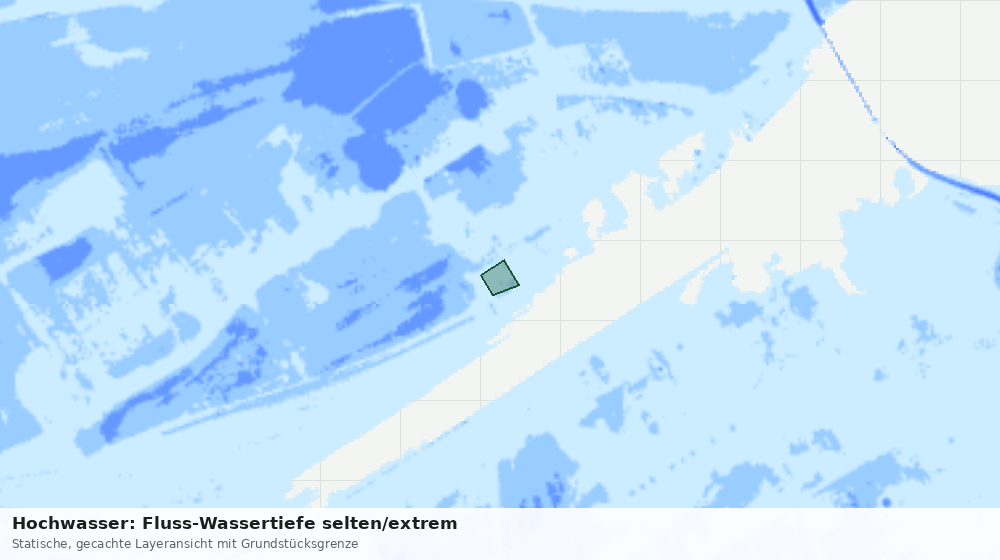 Statische Kartenansicht: Hochwasser: Fluss-Wassertiefe selten/extrem