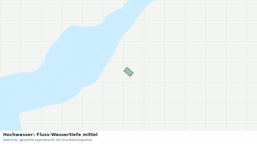 Statische Kartenansicht: Hochwasser: Fluss-Wassertiefe mittel