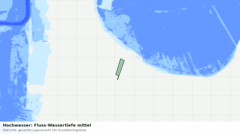 Statische Kartenansicht: Hochwasser: Fluss-Wassertiefe mittel