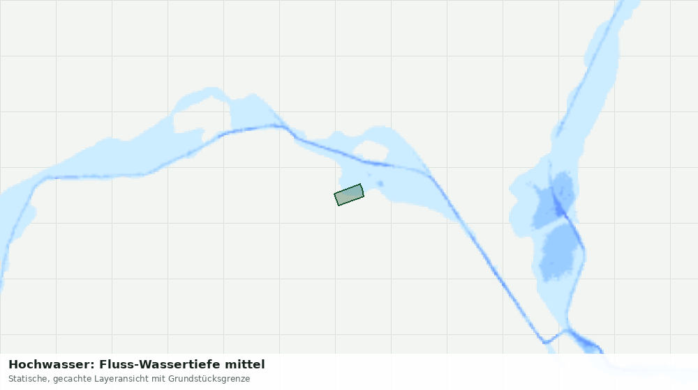 Statische Kartenansicht: Hochwasser: Fluss-Wassertiefe mittel