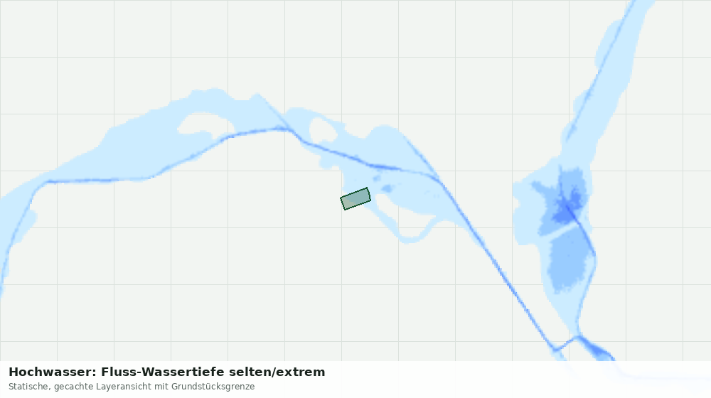 Statische Kartenansicht: Hochwasser: Fluss-Wassertiefe selten/extrem