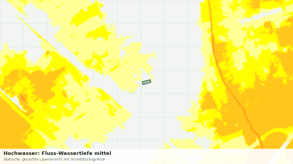 Statische Kartenansicht: Hochwasser: Fluss-Wassertiefe mittel