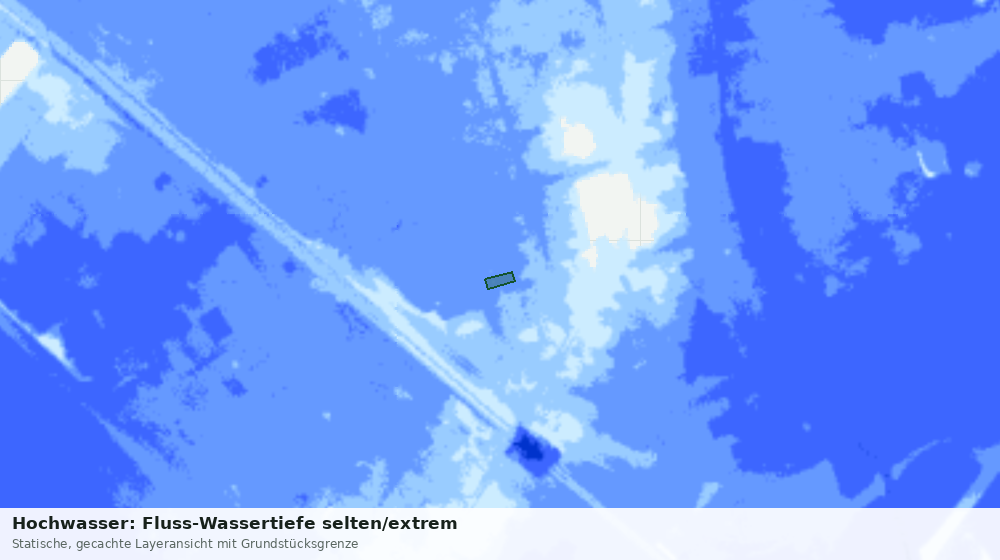 Statische Kartenansicht: Hochwasser: Fluss-Wassertiefe selten/extrem