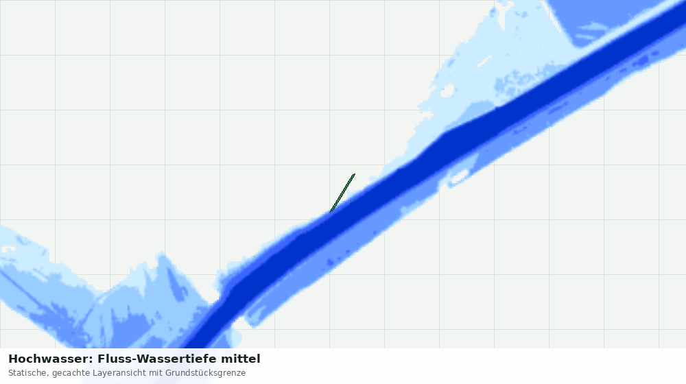 Statische Kartenansicht: Hochwasser: Fluss-Wassertiefe mittel